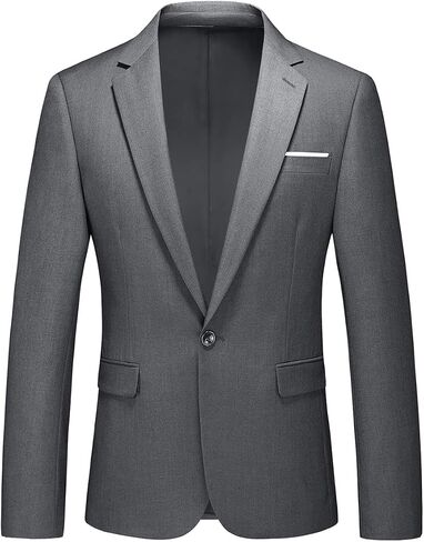 Men's Casual Slim Fit Suit Blazer Jacket One Button Lightweight Sport Coats Formal Dress Daily Business Suit Jacket in Kuwait