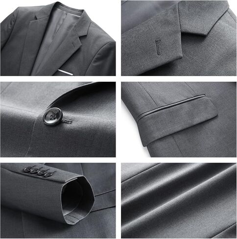 Men's Casual Slim Fit Suit Blazer Jacket One Button Lightweight Sport Coats Formal Dress Daily Business Suit Jacket in Kuwait