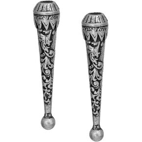 KeCol Bolo Tie Necktie Replacement Tips 3 Pairs Antique Silver