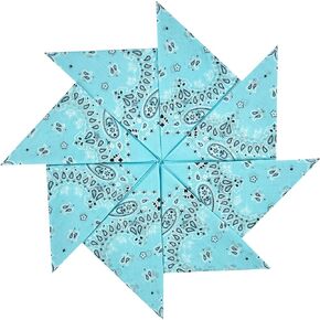 Junevna Bandanas 22 Inch 100% Cotton Double Sides Printed Head Neck Scarf Unisex Kerchief in Kuwait
