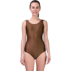 speerise Women Neon Plus Size Tummy Control Swimsuit Bodysuit, One Piece Sleeveless Leotard for Swim Gymnastics Dance Ballet