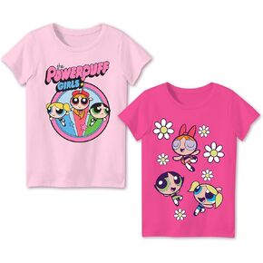 طقم مكون من قطعتين من Powerpuff Girls، طقم مكون من قطعتين من تي شيرت بأكمام قصيرة للأطفال والصغار in Kuwait