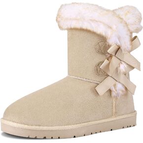WFL Women Snow Boots Classic Mid-calf Fur Lining Fashion Winter Boots