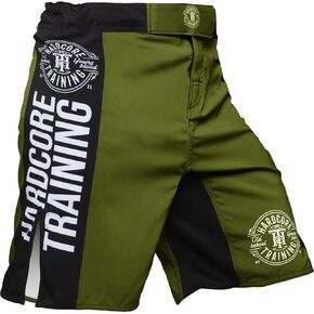 Hardcore Training Fight Shorts Recruit Black Green Red Purple Blue Men's Boxing MMA BJJ Grappling Kickboxing No Gi