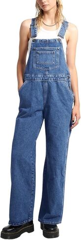 Tongmingyun Women's Casual Denim Overalls Vintage Stretch Adjustable Straps Bib Jeans Pants Jumpsuits in Saudi Arabia