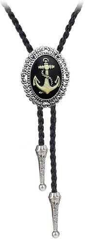 BRBAM Vintage Style Bolo Tie Western Cowboy Leather Rodeo Bolo Bola Tie Necktie for Man in Kuwait