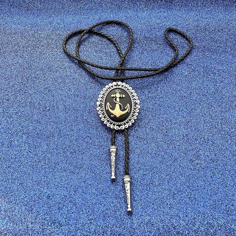 BRBAM Vintage Style Bolo Tie Western Cowboy Leather Rodeo Bolo Bola Tie Necktie for Man in Kuwait