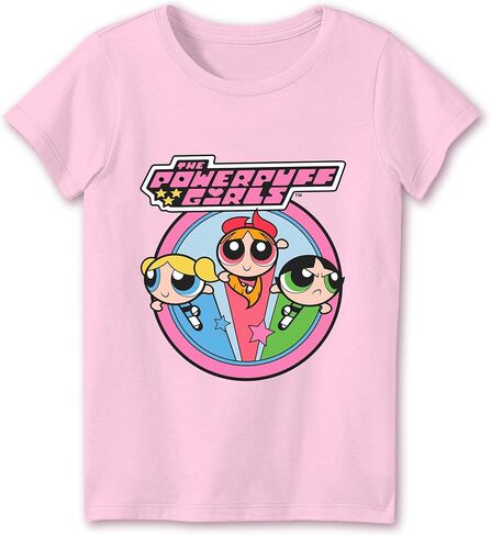 طقم مكون من قطعتين من Powerpuff Girls، طقم مكون من قطعتين من تي شيرت بأكمام قصيرة للأطفال والصغار in Kuwait