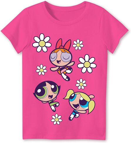 طقم مكون من قطعتين من Powerpuff Girls، طقم مكون من قطعتين من تي شيرت بأكمام قصيرة للأطفال والصغار in Kuwait