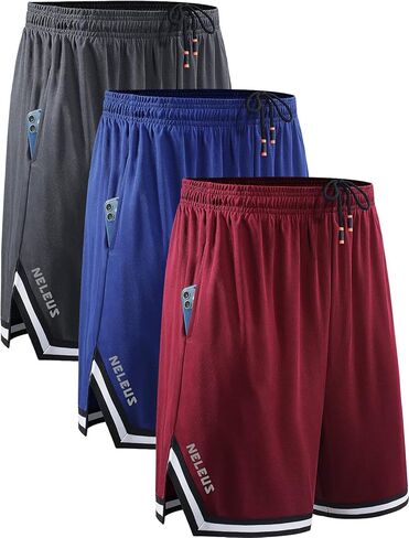 NELEUS Men's 7 inch Lightweight Workout Running Shorts with Pockets in Kuwait
