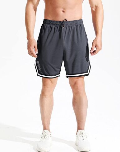 NELEUS Men's 7 inch Lightweight Workout Running Shorts with Pockets in Kuwait