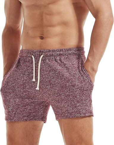 AIMPACT Men's 5"/7" Sweat Shorts Elastic Waist Gym Workout with Pockets in Saudi Arabia