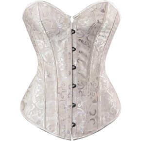 Women's Bustier Corset Top Sexy Lingerie Sets Black Satin Waist Cincher