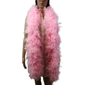 Flydreamfeathers 120 Gram, 6 Feet Long Feather Boa, Great for Party, Halloween Costume, Christmas Tree, Decoration (Baby Pink)