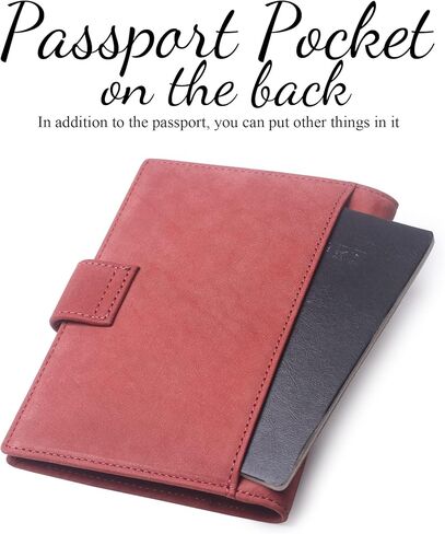 Genuine Leather Passport Case, RFID Passport Cover with Credit Card Holder for Women and Men Family ID Travel in Kuwait