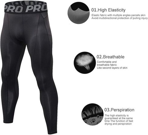 LANBAOSI Mens Workout Compression Set Pants and Long Sleeve Shirts Winter Warm Thermal Baselayer Top & Bottom in Kuwait
