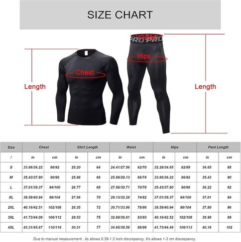 LANBAOSI Mens Workout Compression Set Pants and Long Sleeve Shirts Winter Warm Thermal Baselayer Top & Bottom in Kuwait