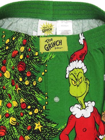 شورت رجالي من Dr. Seuss The Grinch Holiday مزود بأزرار in Kuwait