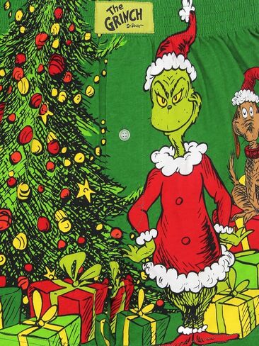 شورت رجالي من Dr. Seuss The Grinch Holiday مزود بأزرار in Kuwait