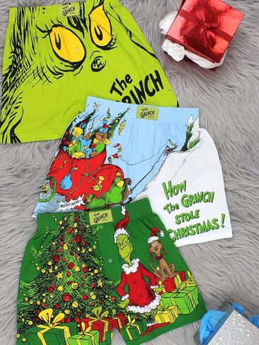 شورت رجالي من Dr. Seuss The Grinch Holiday مزود بأزرار in Kuwait