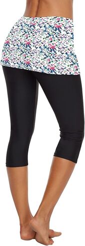 Swimming Water Pants Skirted Swim Shorts Cropped Capri Surf Leggings Wetsuit Pants UV Boardshorts for Women in Kuwait