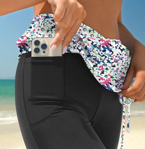 Swimming Water Pants Skirted Swim Shorts Cropped Capri Surf Leggings Wetsuit Pants UV Boardshorts for Women in Kuwait