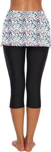 Swimming Water Pants Skirted Swim Shorts Cropped Capri Surf Leggings Wetsuit Pants UV Boardshorts for Women in Kuwait