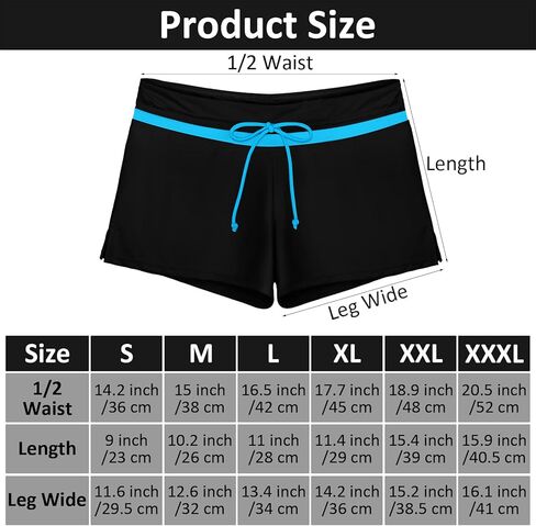 Apoway 2 Packs Womens Boardshorts Swimwear Waistband Swim Board Shorts Summer Swimwear Beach Trunks in Kuwait