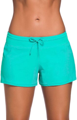 WILLBOND Women Swimsuit Shorts Tankini Swim Briefs Plus Size Bottom Boardshort Summer Swimwear Beach Trunks for Girls in Kuwait