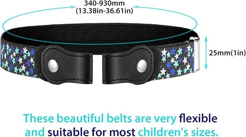 10 قطع بدون إبزيم حزام أطفال قابل للتعديل حزام خصر مطاطي للبنين والبنات in Kuwait
