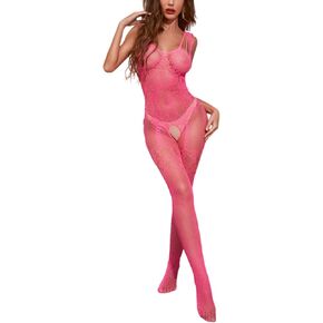 MissDaisy-Women's Sexy Mesh BodyStocking Fishnet Lingerie Bodysuits One Piece Jumpsuit Underwear Nightwear in Saudi Arabia