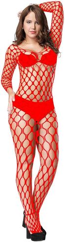 1 Piece of Ladies Fishnet Bodysuit Teddy Underwear Comfortable Babydoll Underwear Womens Fishnet Bodysuit in Saudi Arabia