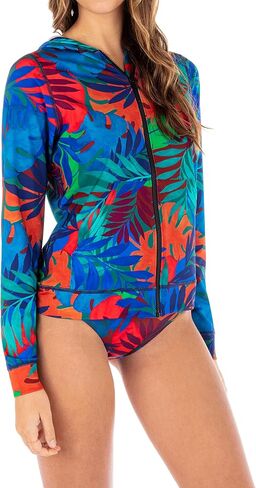 سترة Hurley النسائية ذات القلنسوة القياسية بسحاب Rashguard in Kuwait