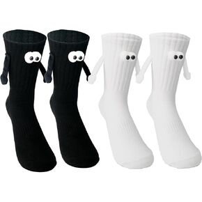 Keauexp Hand Holding Socks Magnetic In Hands Funny Men For Women Novelty Friendship Couples Bestie Gifts Boyfriend Girlfriend