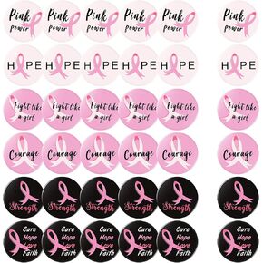 Pink ribbon Buttons Breast Cancer Awareness Buttons for Public Event, Survivor Campaign, Marathon, 6 Designs in Saudi Arabia
