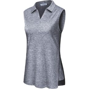 Vldnery Women's Golf Shirts Short Sleeve v Neck Loose Fit Plain Workout Tennis Polo T-Shirts