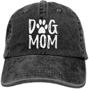 OASCUVER Denim Fabric Adjustable Dog Mom Hat Fashion Distressed Baseball Cap for Women