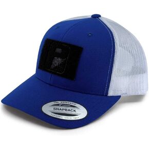 سحب التصحيح منحني بيل Snapback قبعة سائق الشاحنة | كاب تكتيكي | سطح حلقة مقاس 2 × 3 لربط رقع المعنويات