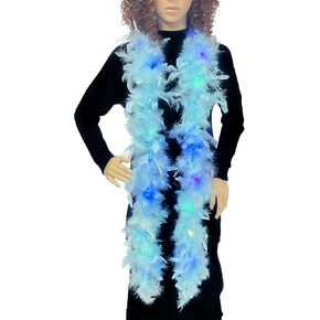 KAWAII الأبيض ريشة البواء تركيا Chandelle أضواء LED ملونة البواء لحزب اللباس، عطلة الديكورات in Kuwait