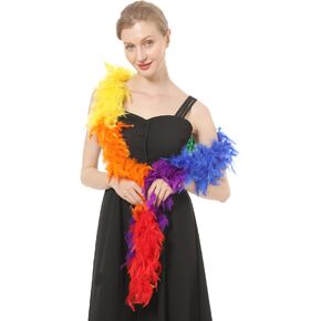 40g 2 yards Turkey Chandelle Feather Boa for Adult Women Costume Accessory Dress Up Party Favors