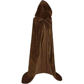 Adult Christmas Halloween Cape Costume Hooded Cape Masquerade Ball Dress Unisex Hooded Cape Velvet Cape 59 inches