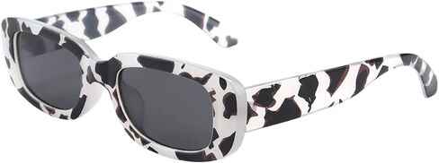 Dollger Rectangle Sunglasses for Women Men Trendy Retro Fashion Sunglasses UV 400 Protection Square Fram in Kuwait