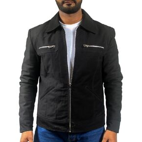 Black Denim Jean Jacket lightweight Concert & Work for Mens Fashion, Western, and Winter Trucker Styles in One Jacket in Saudi Arabia