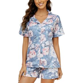 LYCY Womens Pajamas Set Floral, Printed Pajamas for Women Soft and Silky Sleepwear… in Saudi Arabia