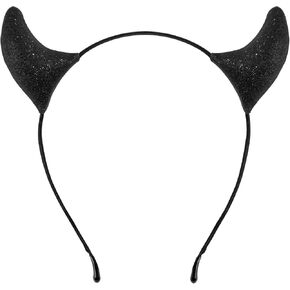 Glitter Devil Horns Headband - HKFUON Sparkly Halloween Devil Ears Headband Cute Sexy Hair Band Decorative Hoop Accessories in Saudi Arabia