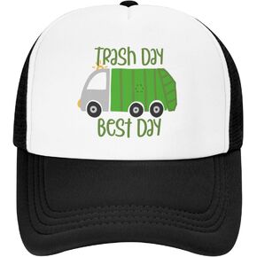 Waldeal Boys' I Love Garbage Trucks Hat Trash Trucker Mesh Cap Birthday Gift