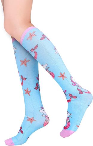 Benefeet Sox Women Girls Funny Novelty Knee High Socks Crazy Cute Over Calf Socks 3D Print Socks Halloween Christmas Cosplay in Kuwait