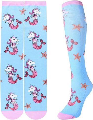 Benefeet Sox Women Girls Funny Novelty Knee High Socks Crazy Cute Over Calf Socks 3D Print Socks Halloween Christmas Cosplay in Kuwait