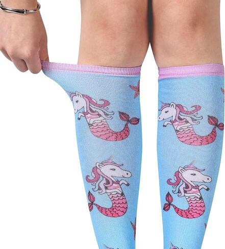 Benefeet Sox Women Girls Funny Novelty Knee High Socks Crazy Cute Over Calf Socks 3D Print Socks Halloween Christmas Cosplay in Kuwait
