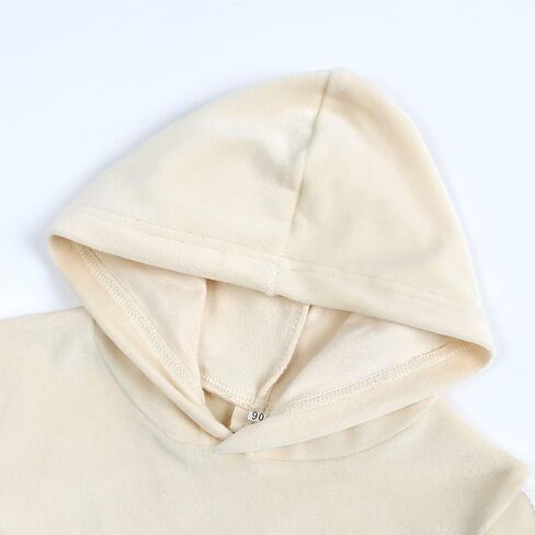 MYGBCPJS بنين بنات 2 قطعة بدلة رياضية مخملية ملابس طفل أطفال كم طويل كنزة قطيفة + مرونة الخصر Sweatpants مجموعة in Kuwait